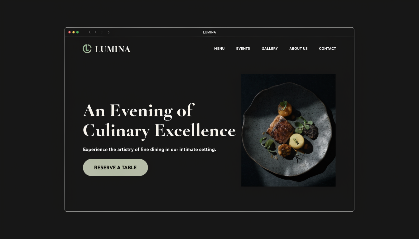SiteDNA voorbeeld — restaurant